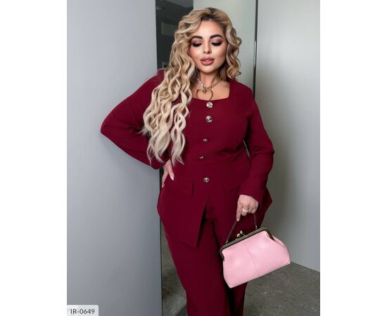 Фотография Костюм двойка женский большие размеры р.48-50;52-54;56-58 (3цв) "VLADA" купить недорого от прямого поставщика, изображение 5