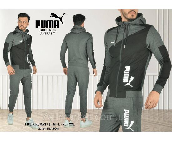 Фотография Спортивный мужской костюм на молнии PUMA размеры S-2XL (7цв) "REMAIN" купить недорого от прямого поставщика, изображение 6