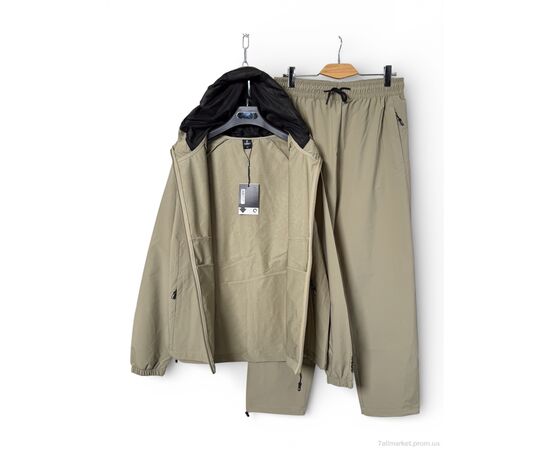 Фотография Спортивный костюм мужской Весна/осень A150-1 khaki (5 шт. р.сетка 2XL-6XL) "OKMEL" недорого оптом от прямого поставщика, изображение 2