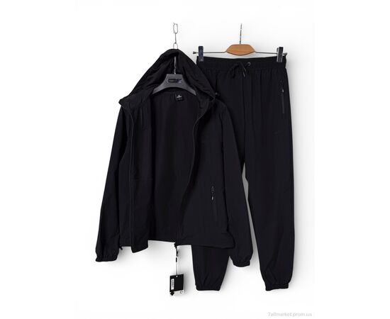 Фотография Спортивный костюм мужской Весна/осень A154 black (5 шт. р.сетка M-3XL) "OKMEL" недорого оптом от прямого поставщика, изображение 2