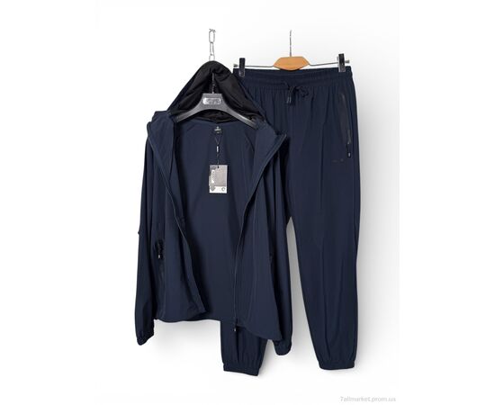 Фотография Спортивный костюм мужской Весна/осень A157-1 navy (5 шт. р.сетка 2XL-6XL) "OKMEL" недорого оптом от прямого поставщика, изображение 2