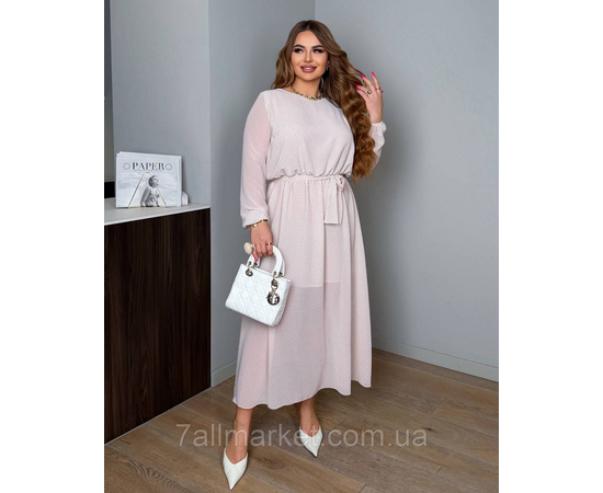 Фотография Платье женское шифоновое с поясом р-ры 46-60 "LADA" купить недорого от прямого поставщика, изображение 3