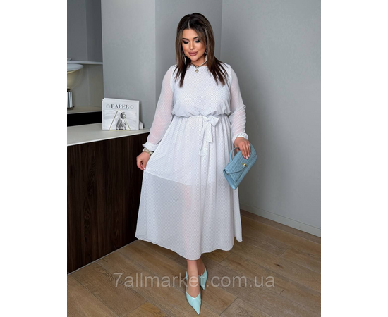 Фотография Платье женское шифоновое с поясом р-ры 46-60 "LADA" купить недорого от прямого поставщика, изображение 3
