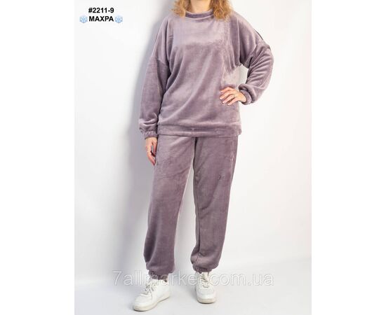 Фотография Костюм-піжама жіночий махра напівбатал 44-46,48-50,52-54 (2цв) "NOWEMBER" недорого от прямого поставщика, изображение 2