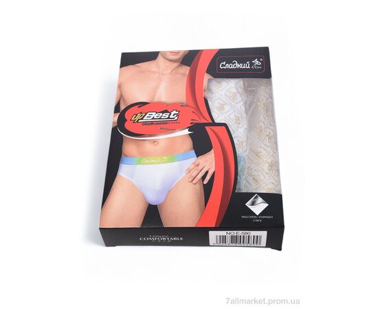 Фотография Трусы Весна/осень 580 white (08794) (24 шт. р.сетка L-3XL) "Obuvok" недорого оптом от прямого поставщика, изображение 3