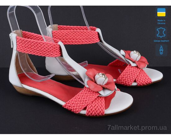 Фотография Босоножки женские летние Лето MV47 белый корал (6 пар р.36-40) "A.Dama" недорого оптом от прямого поставщика, изображение 2