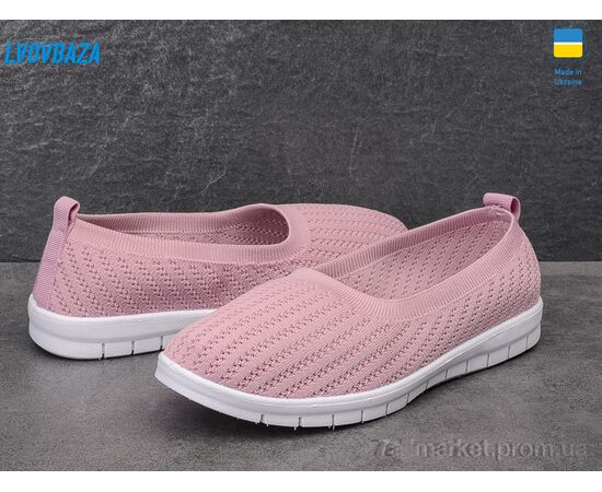 Фотография Слипоны женские тканевые Лето B&R 301 розовый (6 пар р.38-42) "Lvovbaza" недорого оптом от прямого поставщика, изображение 2