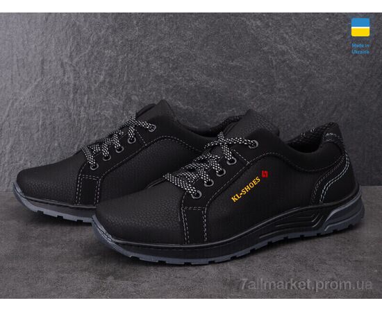 Фотография Кроссовки мужские модные Весна/осень Kluchkovskyy 127-8 чорний (8 пар р.40-45) "Paolla" недорого оптом от прямого поставщика, изображение 3