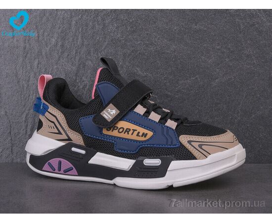 Фотография Кроссовки детские модные Весна/осень 2208 чор (5 пар р.34-39) "Comfort-baby" недорого оптом от прямого поставщика, изображение 2