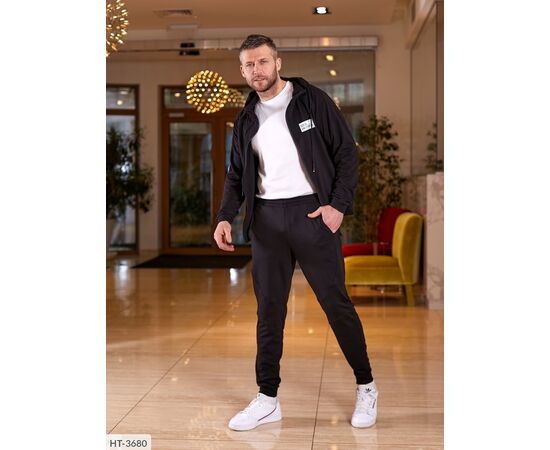 Фотография Мужской спортивный костюм двухнить р.48;50;52;54-56;58-60 "LETTI" купить недорого от прямого поставщика, изображение 3