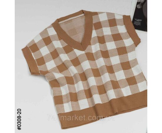 Фотография Жилет женский машинная вязка полубатал 46-50 | универсальный (4цв) "NOWEMBER" недорого от прямого поставщика, изображение 4