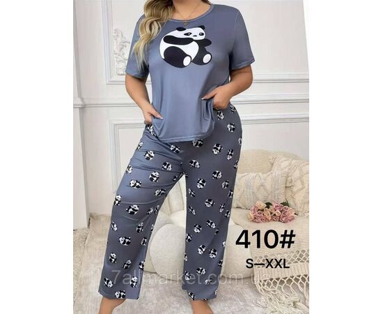 Фотография Пижама женская футболка+штаны р-ры S-XL(2цв)"FLOWER" купить недорого от прямого поставщик, изображение 2