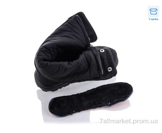 Дутики жіночі утеплені Зима 0299 black (6 пар р.36-40) "Цветик" недорого оптом від прямого постачальника, зображення 2