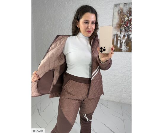 Фотография Женский прогулочный костюм со штанами большие размеры р.50-52;54-56;58-60;62-64;66-68;64-68 (5цв) "VLADA" купить недорого от прямого поставщика, изображение 20