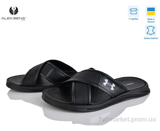 Фотография Шлепки мужские пляжные Лето Анд. Чорний (8 пар р.40-45) "Alex Bens" недорого оптом от прямого поставщика, изображение 2