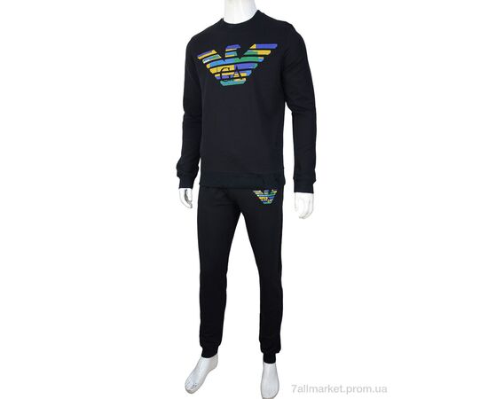 Фотография Спортивный костюм мужской Весна/осень 02929 black (5 шт. р.сетка S-2XL) "Obuvok" недорого оптом от прямого поставщика, изображение 2