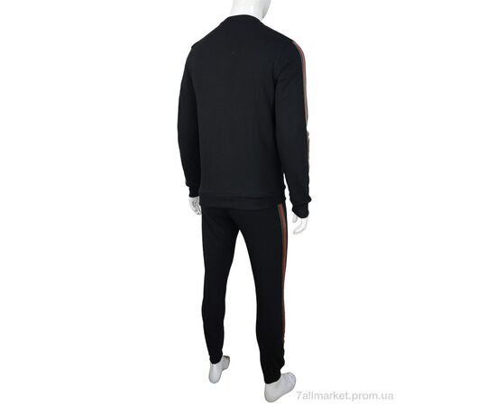 Фотография Спортивный костюм мужской Весна/осень 02935 black (5 шт. р.сетка S-2XL) "Obuvok" недорого оптом от прямого поставщика, изображение 3