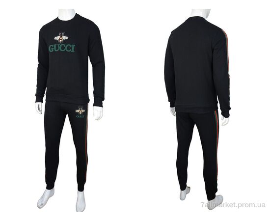 Фотография Спортивный костюм мужской Весна/осень 02935 black (5 шт. р.сетка S-2XL) "Obuvok" недорого оптом от прямого поставщика, изображение 4