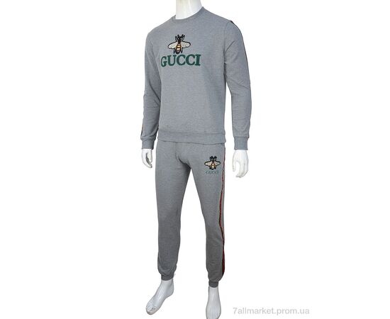 Фотография Спортивный костюм мужской Весна/осень 02934 l.grey (5 шт. р.сетка S-2XL) "Obuvok" недорого оптом от прямого поставщика, изображение 2