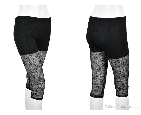 Фотография Бриджи женские Лето B0155-1 (11906) black (5 шт. р.сетка 2XL-3XL) "Obuvok" недорого оптом от прямого поставщика, изображение 3