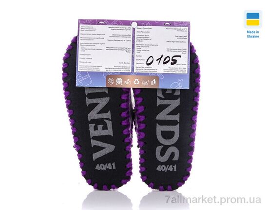 Фотография Тапки женские для дома Весна/осень 0105 (10 пар р.36-41) "Active" недорого оптом от прямого поставщика, изображение 2