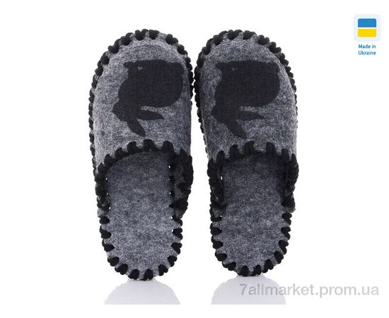 Тапки дитячі домашні Весна/осінь 024 сірий (9 пар р.30-35) "Active" недорого оптом від прямого постачальника, зображення 2