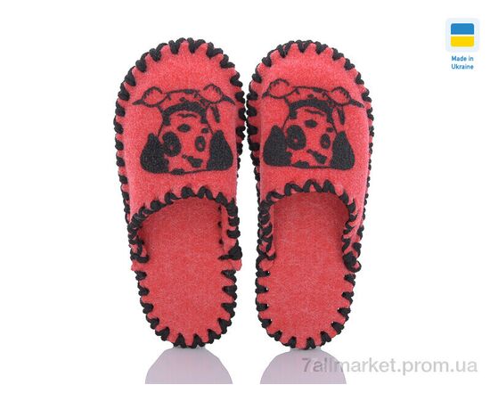 Тапки дитячі домашні Весна/осінь 017 червоний (9 пар р.30-35) "Active" недорого оптом від прямого постачальника, зображення 2