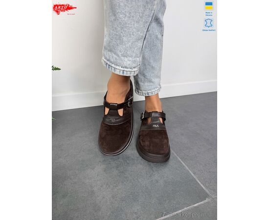 Туфлі жіночі стильні Весна/осінь 209 коричневий з. (8 пар р.36-41) "ARTO" недорого оптом від прямого постачальника, зображення 3