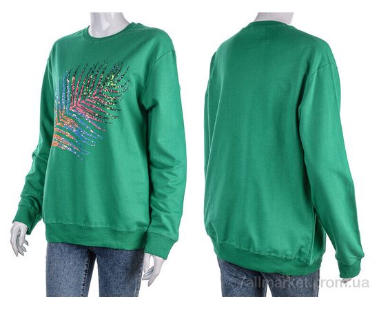 Батник жіночий Весна/осінь 1003-4 green (3 шт. р.сіткаS-L) "Red Hat" недорого оптом від прямого постачальника, зображення 3