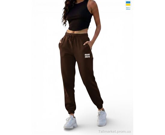 Фотография Спортивные брюки женские Весна/осень 10231MU шоколад (4 шт. р.сетка S-XL) "Margo" недорого оптом от прямого поставщика, изображение 2