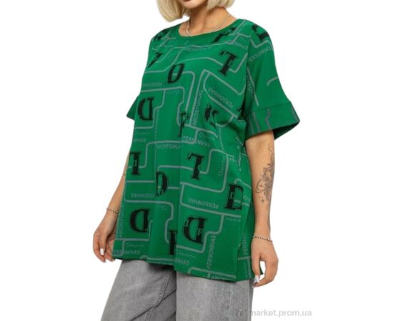 Фотография Футболка женская Лето 4016 зелений (4 шт. р.сетка 4XL-5XL) "Massmag" недорого оптом от прямого поставщика, изображение 2