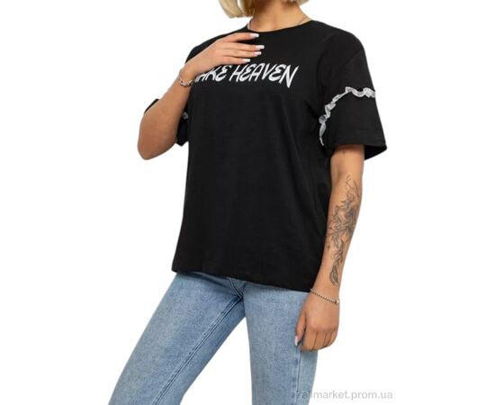 Фотография Футболка женская Лето 2351 чорний (4 шт. р.сетка L-XL) "Massmag" недорого оптом от прямого поставщика, изображение 2