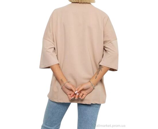 Фотография Футболка женская Лето 3008 бежевий (4 шт. р.сетка 4XL-5XL) "Massmag" недорого оптом от прямого поставщика, изображение 2
