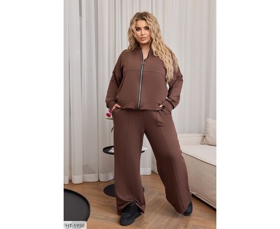 Фотография Костюм женский со штанами большие размеры р.50-52;54-56;58-60;62-64 (8цв) "LETTI" купить недорого от прямого поставщика, изображение 6