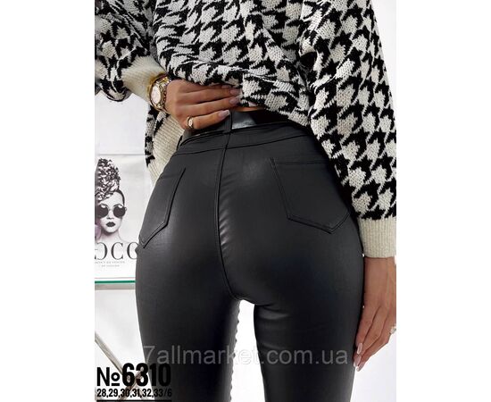 Жіночі джегінси американка з напиленням з екошкіри 28,29,30,31,32,33 "PARTNERS", зображення 2