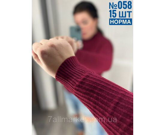 ЖІНОЧИЙ ГОЛЬФ В РУБЧИК ЗВИРІЗАМИ ПО БОКАМ УНІВЕРСАЛЬНИЙ РОЗМІР 46-50 "PARTNERS" недорого от прямого поставщика, зображення 2