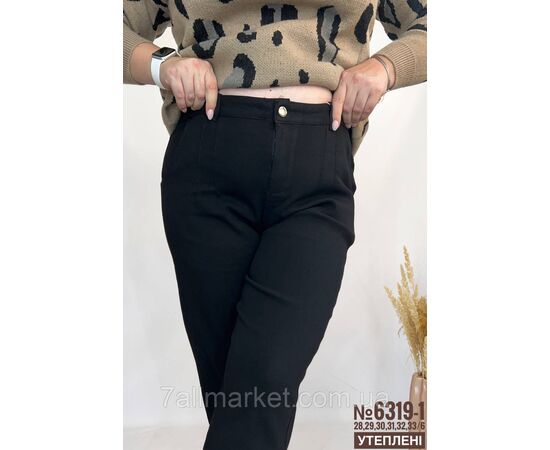 Джегінси стрейчеві в стилі мом із косими кишенями 28,29,30,31,32,33 "PARTNERS", зображення 3