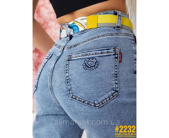 Джинси кюлоти з ременем розмірний ряд 25,26,27,28,29,30 "PARTNERS" недорого від прямого постачальника, зображення 7