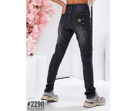 Жіночі джинси з декором розмірний ряд 25 26 28 28 29 30 "PARTNERS" недорого від прямого постачальника, зображення 3