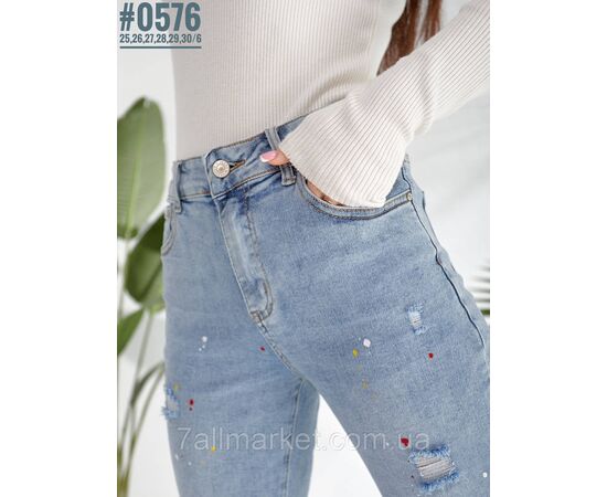 Жіночі MOM jeans розмірний ряд 25,26,27,28,29,30 "PARTNERS" недорого від прямого постачальника, зображення 3