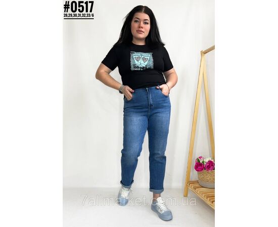 Жіночі джинси Mom Jeans розмірний ряд 28,29,30,31,32,33 "PARTNERS" недорого від прямого постачальника, зображення 2