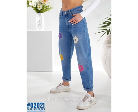 Жіночі MOM Jeans розмірний ряд 26,27,28,29,30,31 "PARTNERS" недорого від прямого постачальника, зображення 2