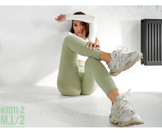 Жіночі лосини з ефектом push up і високою посадкою розмірний ряд M,L "PARTNERS", зображення 2