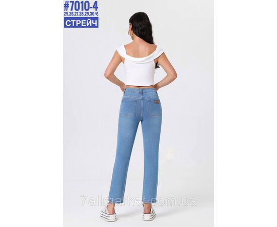 Жіночі стрейчеві двоколірні джинси зі стразами розмірний ряд 25,26,27,28,29,30 "PARTNERS", зображення 2