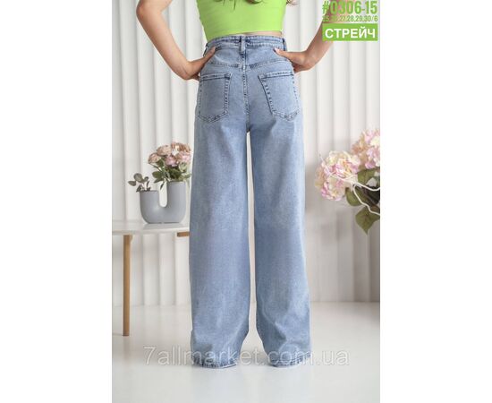 Джинси палацо жіночі з косими кишенями розмірний ряд 25,26,27,28,29,30 "PARTNERS", зображення 3