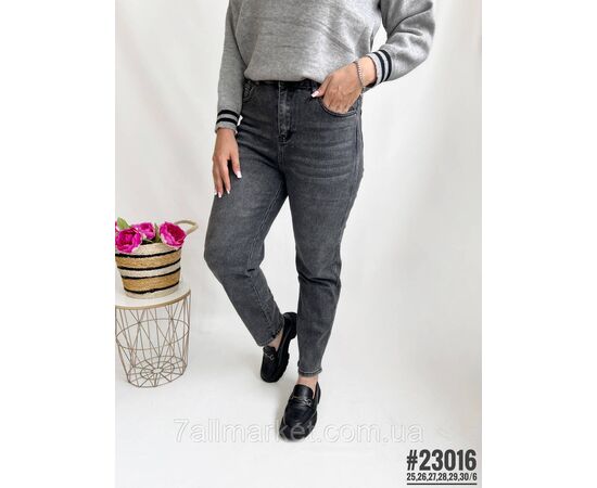 Джинси жіночі mom fit розмірний ряд 25,26,27,28,29,30 "PARTNERS" недорого від прямого постачальника, зображення 2