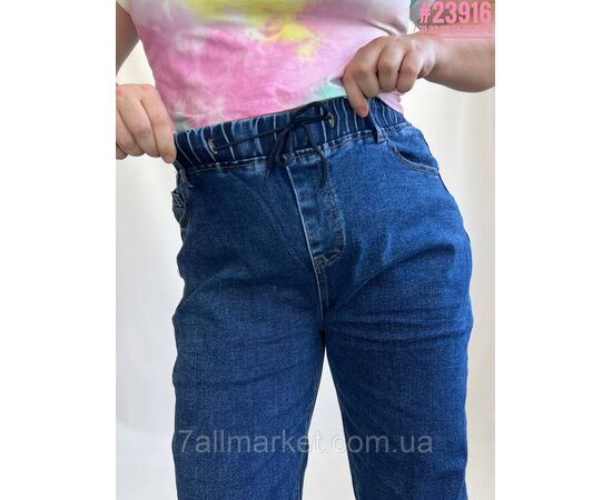 Джинси з поясом на гумці розмірний ряд 31,32,33,34,36,38 "PARTNERS" недорого від прямого постачальника, зображення 3
