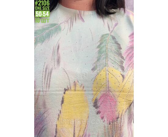 Жіночий джемпер із тонкого кашеміру універсального розміру 50-54 "PARTNERS" недорого від прямого постачальника, зображення 2