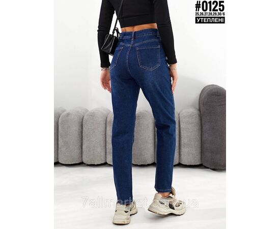Женские джинсы mom fit с утеплением No 0125 "PARTNERS" недорого от прямого поставщика, зображення 2