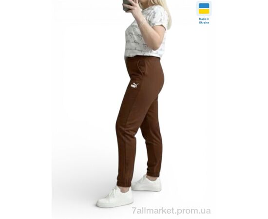Спортивні штани жіночі Весна/осінь 1055-1PU шоколад (4 шт. р.сіткаS-XL) "Sport style" недорого оптом від прямого постачальника, зображення 2
